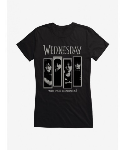 Low Price Wednesday What Would Wednesday Do? Panels Girls T-Shirt $9.96 T-Shirts