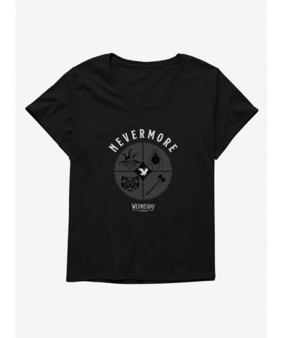 Exclusive Price Wednesday Nevermore Icon Set Girls T-Shirt Plus Size $9.57 T-Shirts