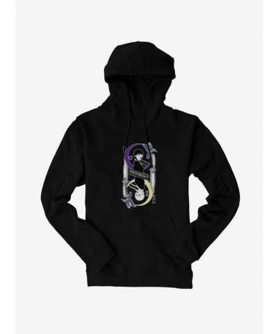 Value Item Wednesday Moon And Stars Doppleganger Card Hoodie $17.06 Hoodies