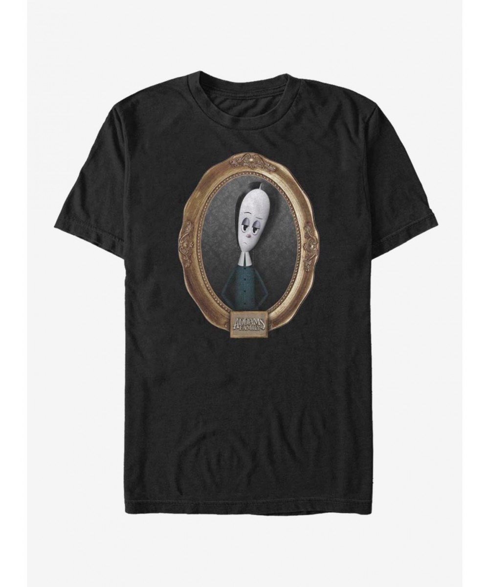 Absolute Discount The Addams Family Wednesday Portrat T-Shirt $8.84 T-Shirts