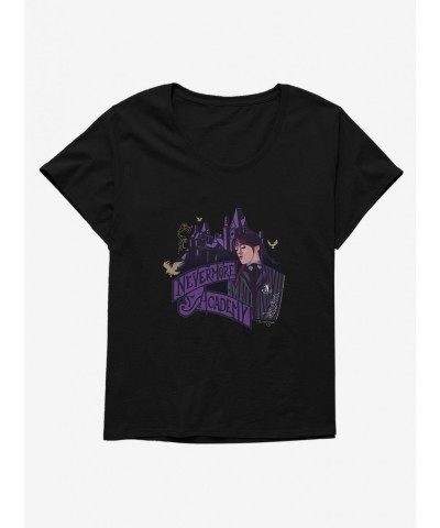 Limited-time Offer Wednesday Nevermore Academy Building Girls T-Shirt Plus Size $9.57 T-Shirts