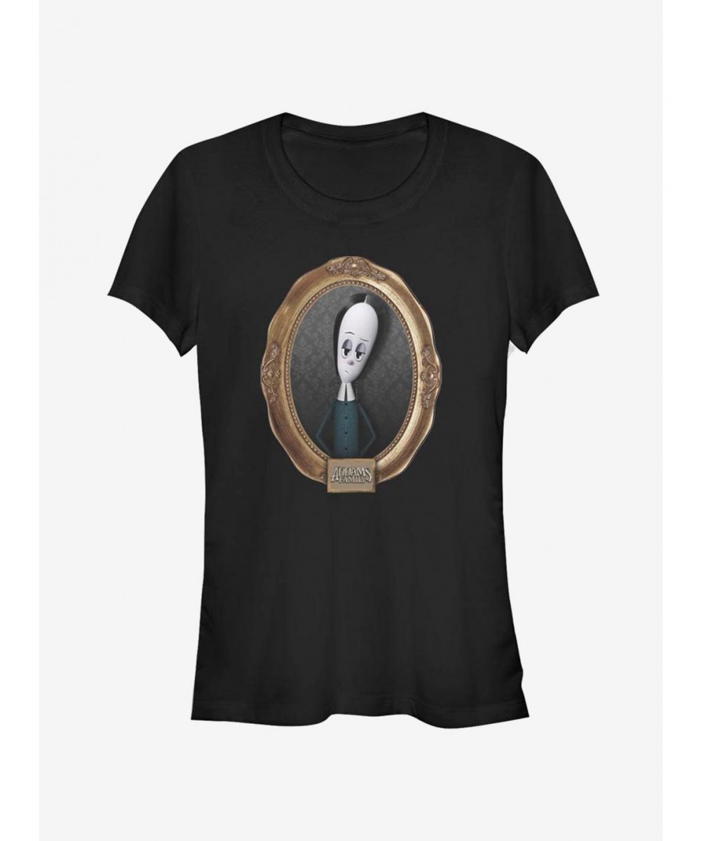 High Quality The Addams Family Wednesday Portrait Girls T-Shirt $7.72 T-Shirts