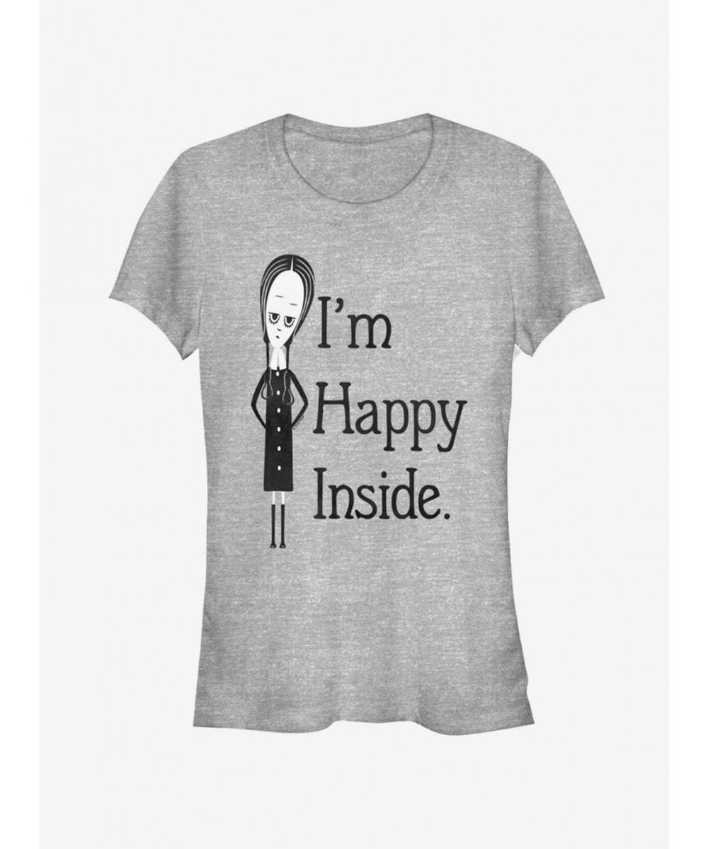 Absolute Discount The Addams Family Happy Inside Girls T-Shirt $10.21 T-Shirts