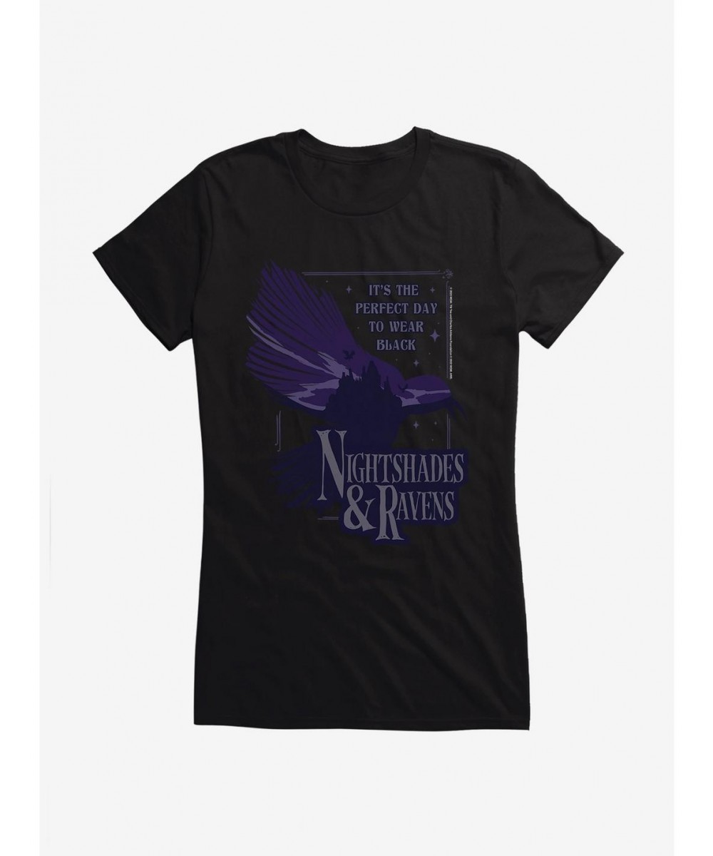 New Arrival Wednesday Nightshades & Ravens Girls T-Shirt $10.21 T-Shirts