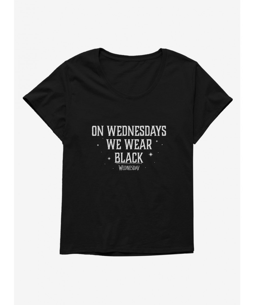 Limited Time Special Wednesday On Wednesdays We Wear Black Girls T-Shirt Plus Size $12.56 T-Shirts