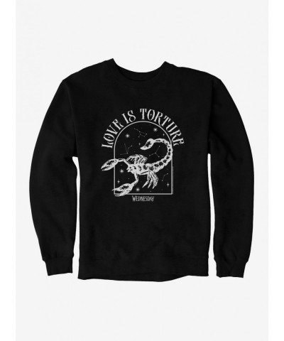 Discount Sale Wednesday Love Is Torture Sweatshirt $11.81 Sweatshirts