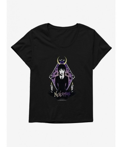 Huge Discount Wednesday Nevermore Girls T-Shirt Plus Size $10.76 T-Shirts