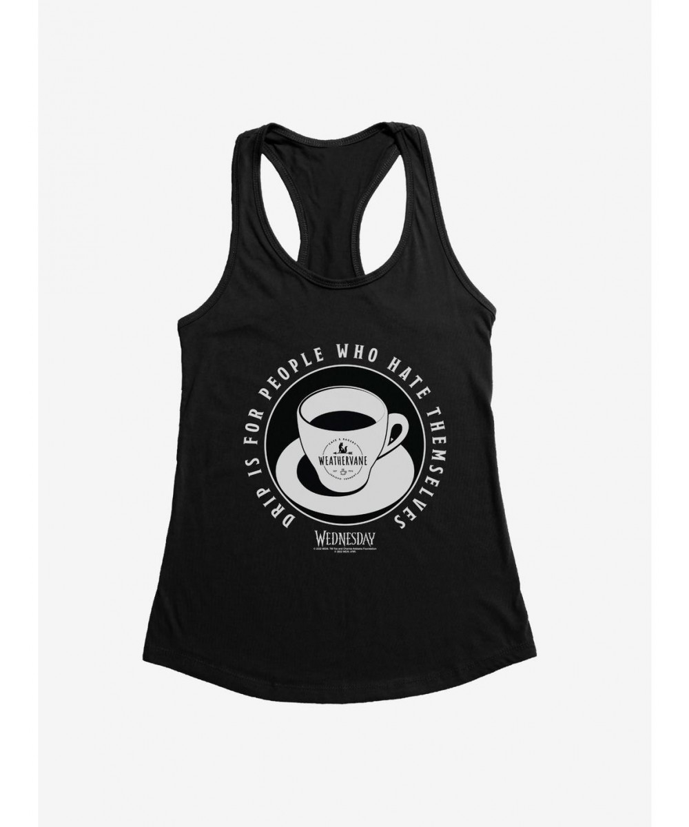 Unique Wednesday Weathervane Drip Coffee Girls Tank $9.96 Tanks