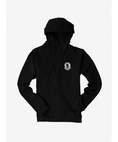 Crazy Deals Wednesday Nevermore Academy Crest Hoodie $22.00 Hoodies