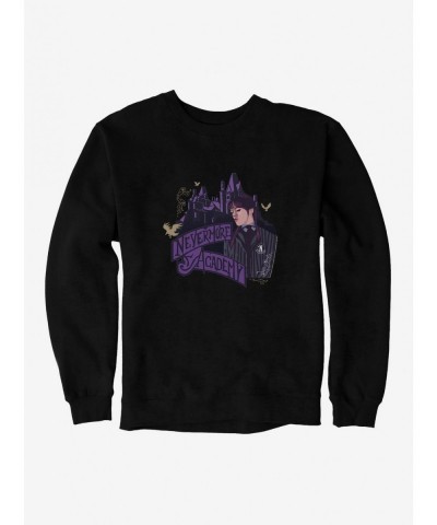 Sale Item Wednesday Nevermore Academy Build Sweatshirt $12.92 Sweatshirts