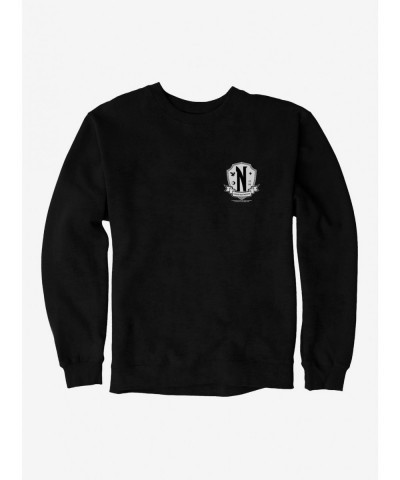 Limited-time Offer Wednesday Nevermore Academy Crest Sweatshirt $11.07 Sweatshirts