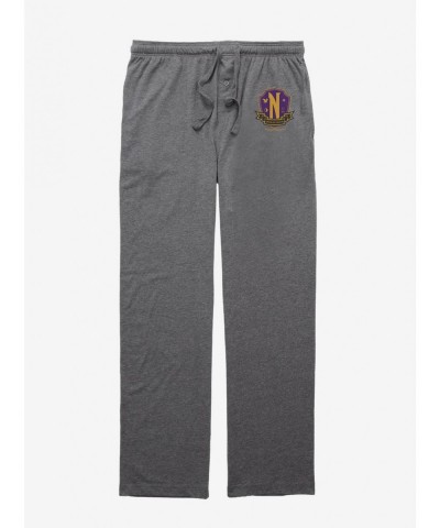 High Quality Wednesday Nevermore Academy Crest Pajama Pants $11.21 Pants