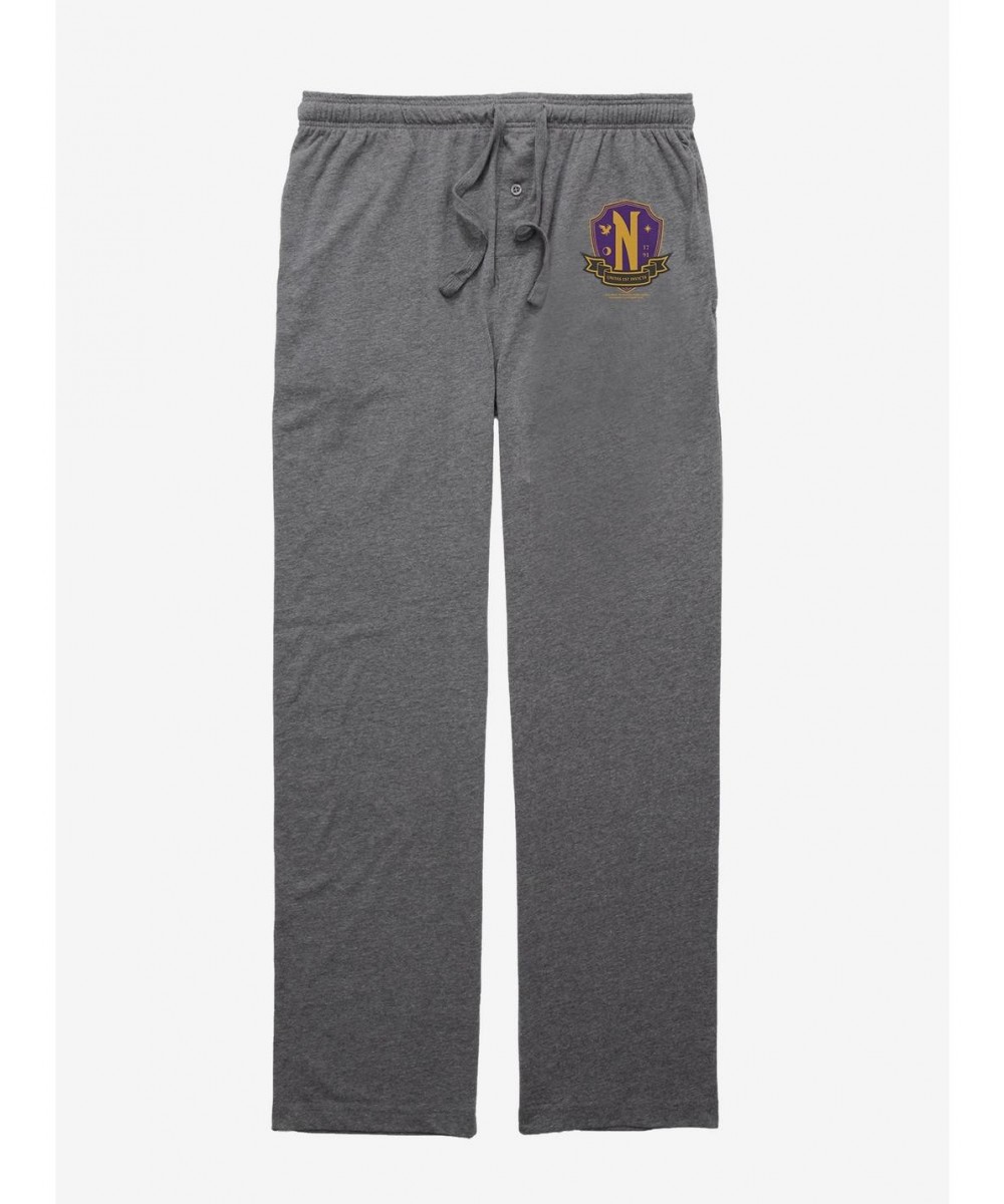 High Quality Wednesday Nevermore Academy Crest Pajama Pants $11.21 Pants