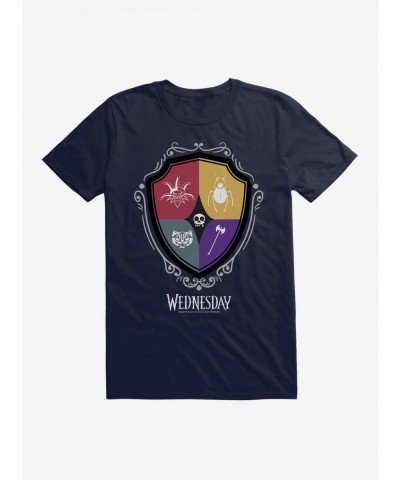 High Quality Wednesday Nevermore Academy Crest Icons T-Shirt $10.52 T-Shirts