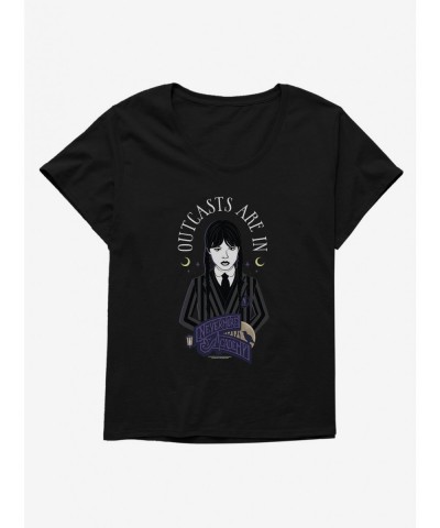 Exclusive Wednesday Outcasts Are In Girls T-Shirt Plus Size $14.95 T-Shirts