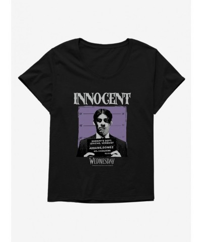 Best Deal Wednesday Innocent Gomez Mug Shot Girls T-Shirt Plus Size $12.26 T-Shirts