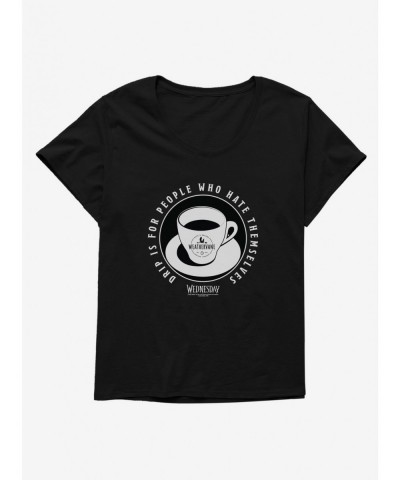 Sale Item Wednesday Weathervane Drip Coffee Girls T-Shirt Plus Size $10.76 T-Shirts