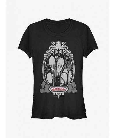 Limited-time Offer The Addams Family Wednesday Frame Girls T-Shirt $8.72 T-Shirts