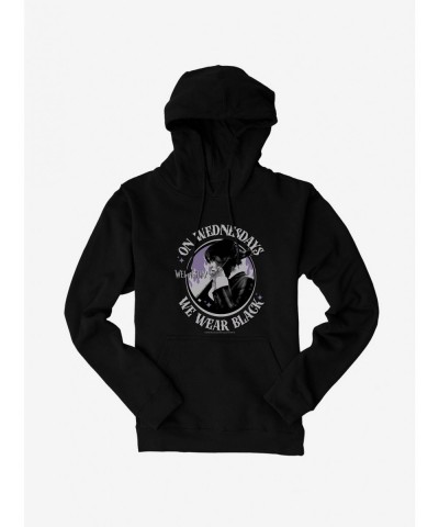 Unique Wednesday Cello We Wear Black Hoodie $17.96 Hoodies