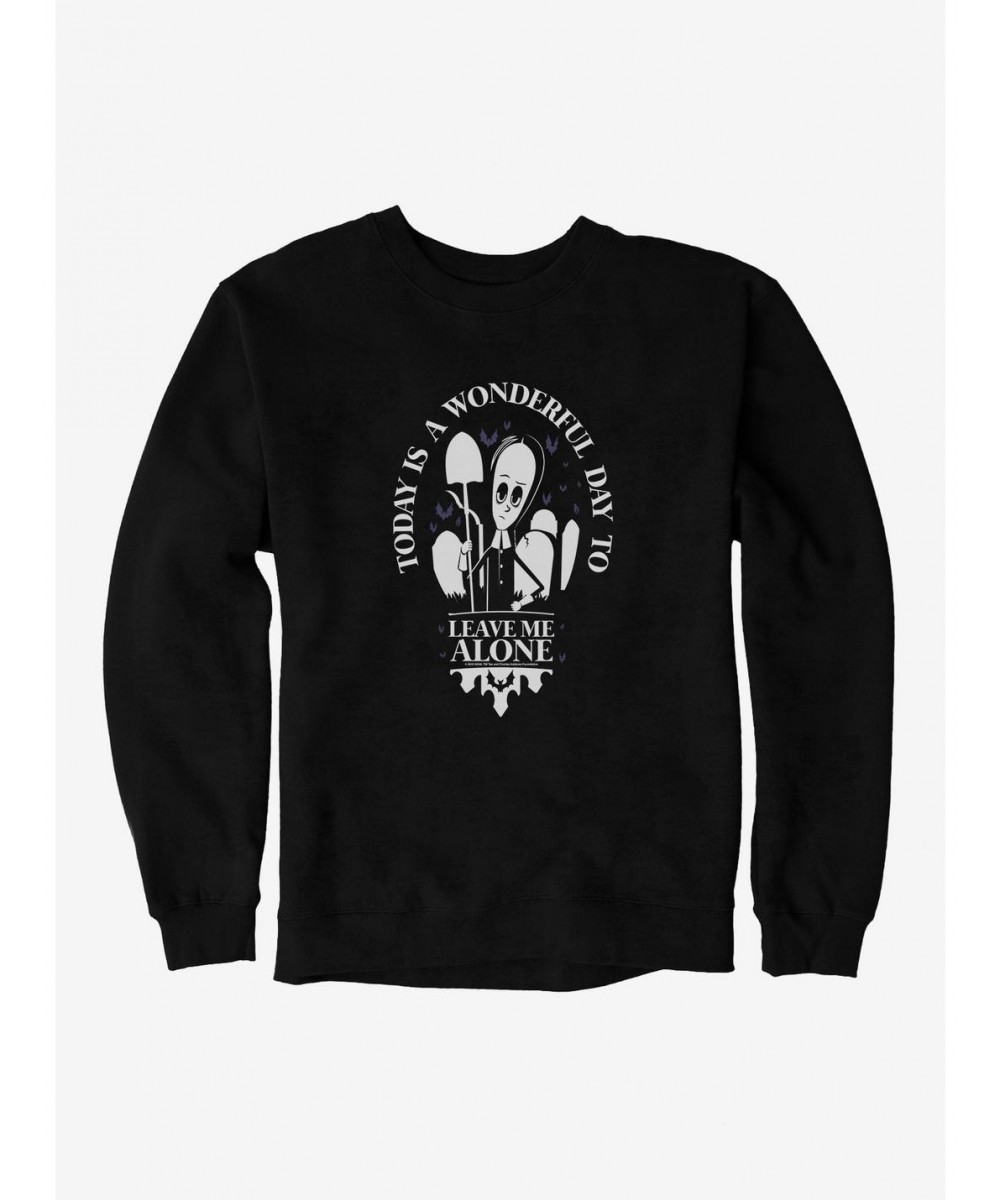 Sale Item The Addams Family Leave Me Alone Sweatshirt $18.45 Sweatshirts