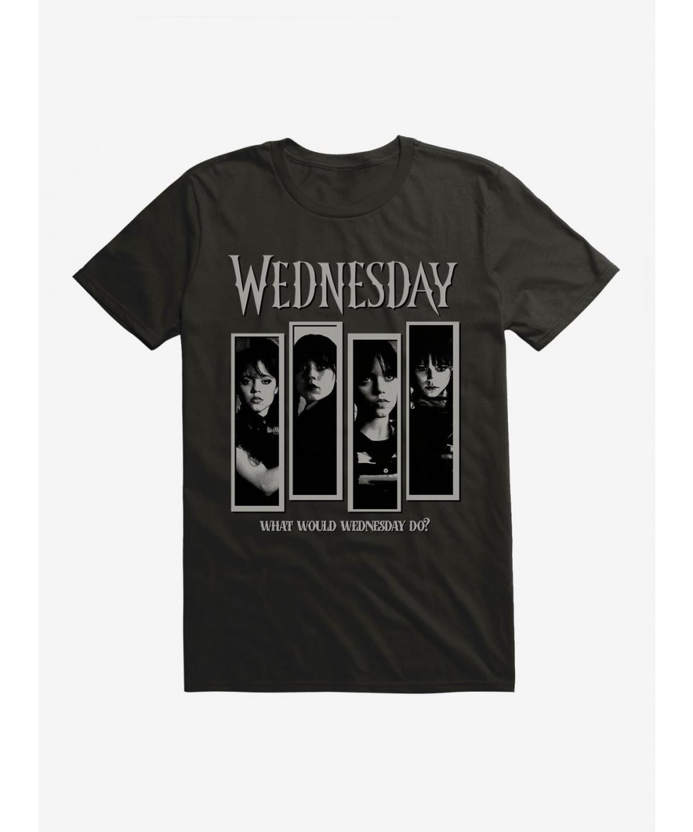 Special Wednesday What Would Wednesday Do? Panels T-Shirt $8.84 T-Shirts