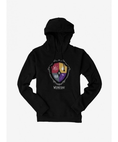 Best Deal Wednesday Nevermore Academy Crest Icons Hoodie $22.00 Hoodies