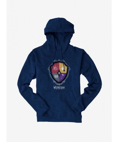 Best Deal Wednesday Nevermore Academy Crest Icons Hoodie $22.00 Hoodies