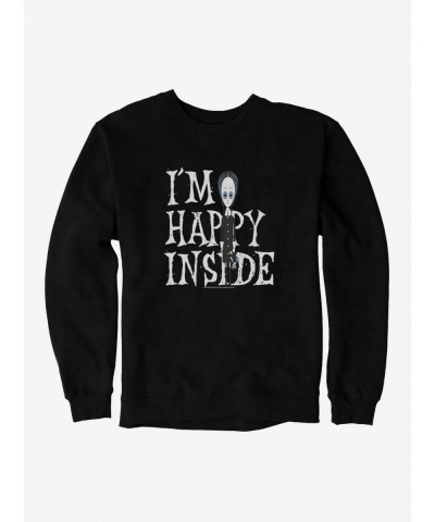 Discount The Addams Family I'm Happy Inside Sweatshirt $14.02 Sweatshirts