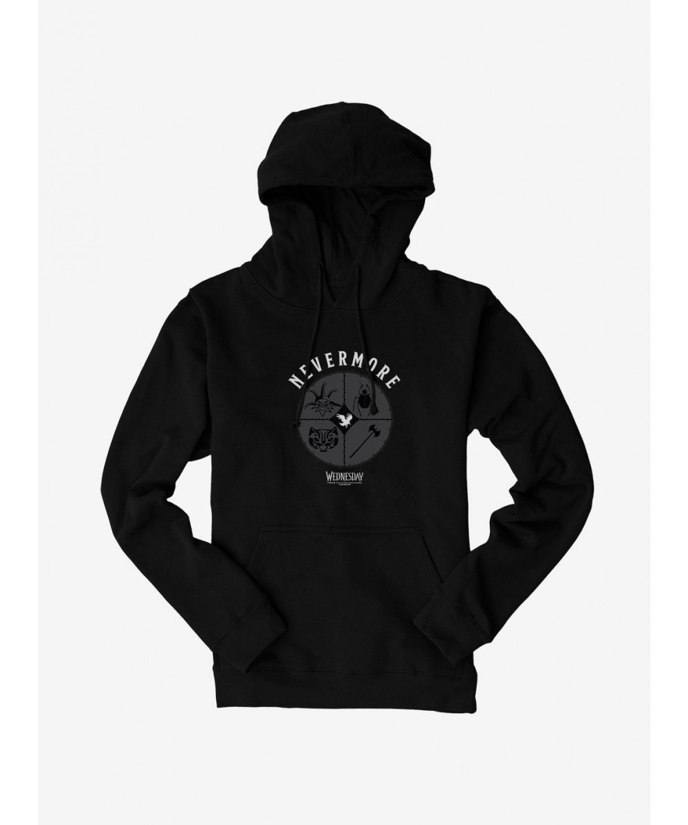 Premium Wednesday Nevermore Icon Set Hoodie $18.86 Hoodies