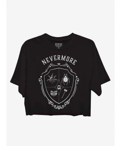 Flash Deal Wednesday Nevermore Girls Crop T-Shirt $7.47 T-Shirts