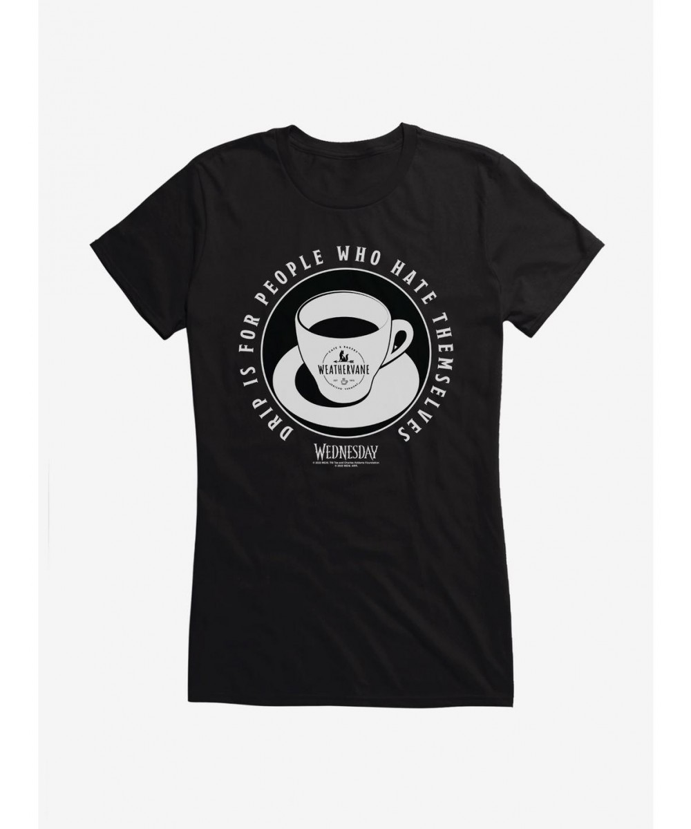 Unique Wednesday Weathervane Drip Coffee Girls T-Shirt $9.46 T-Shirts