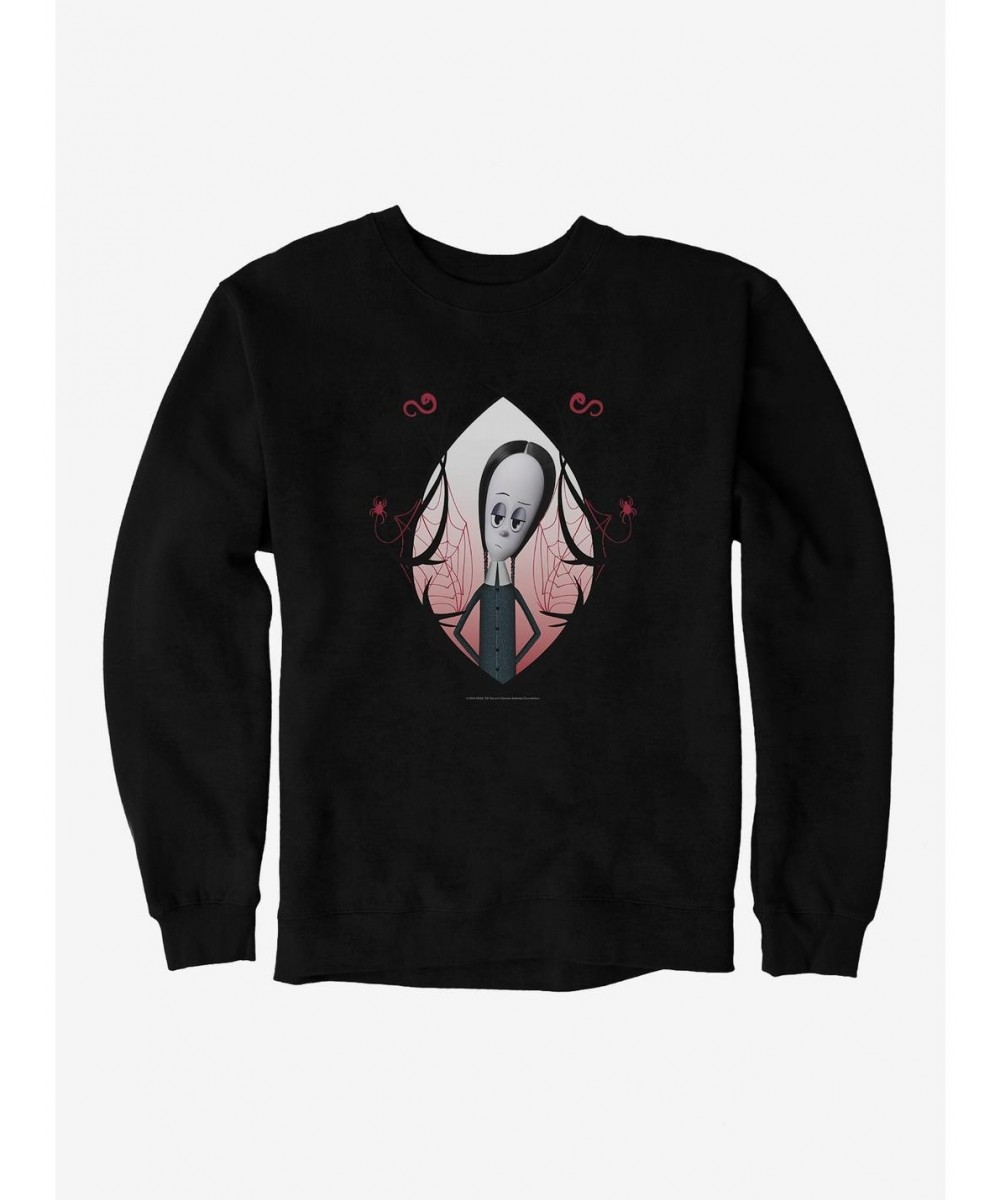 Value for Money The Addams Family Wednesday Spiderwebs Sweatshirt $18.45 Sweatshirts