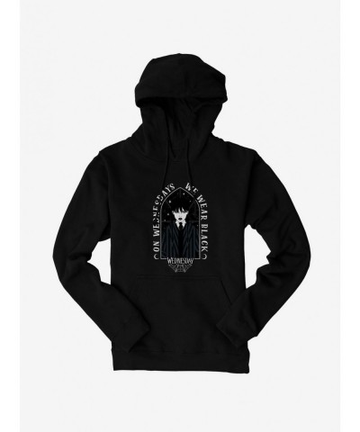 Pre-sale Discount Wednesday Wear Black Hoodie $22.00 Hoodies