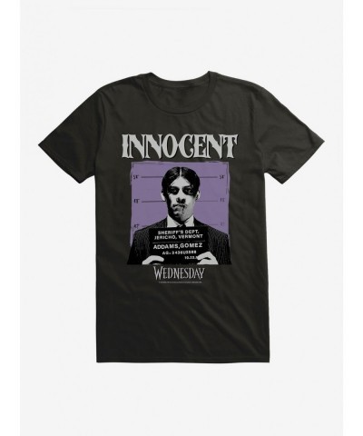 Big Sale Wednesday Innocent Gomez Mug Shot T-Shirt $8.84 T-Shirts