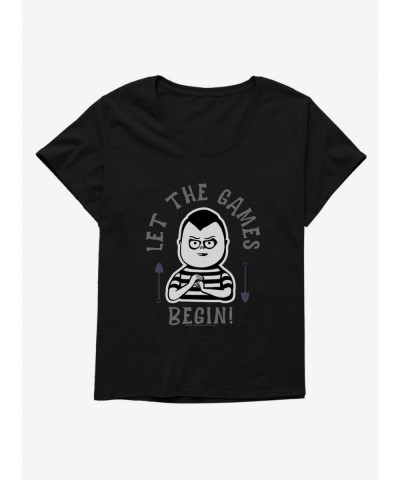 Clearance Addams Family Movie Games Begin Girls T-Shirt Plus Size $12.26 T-Shirts