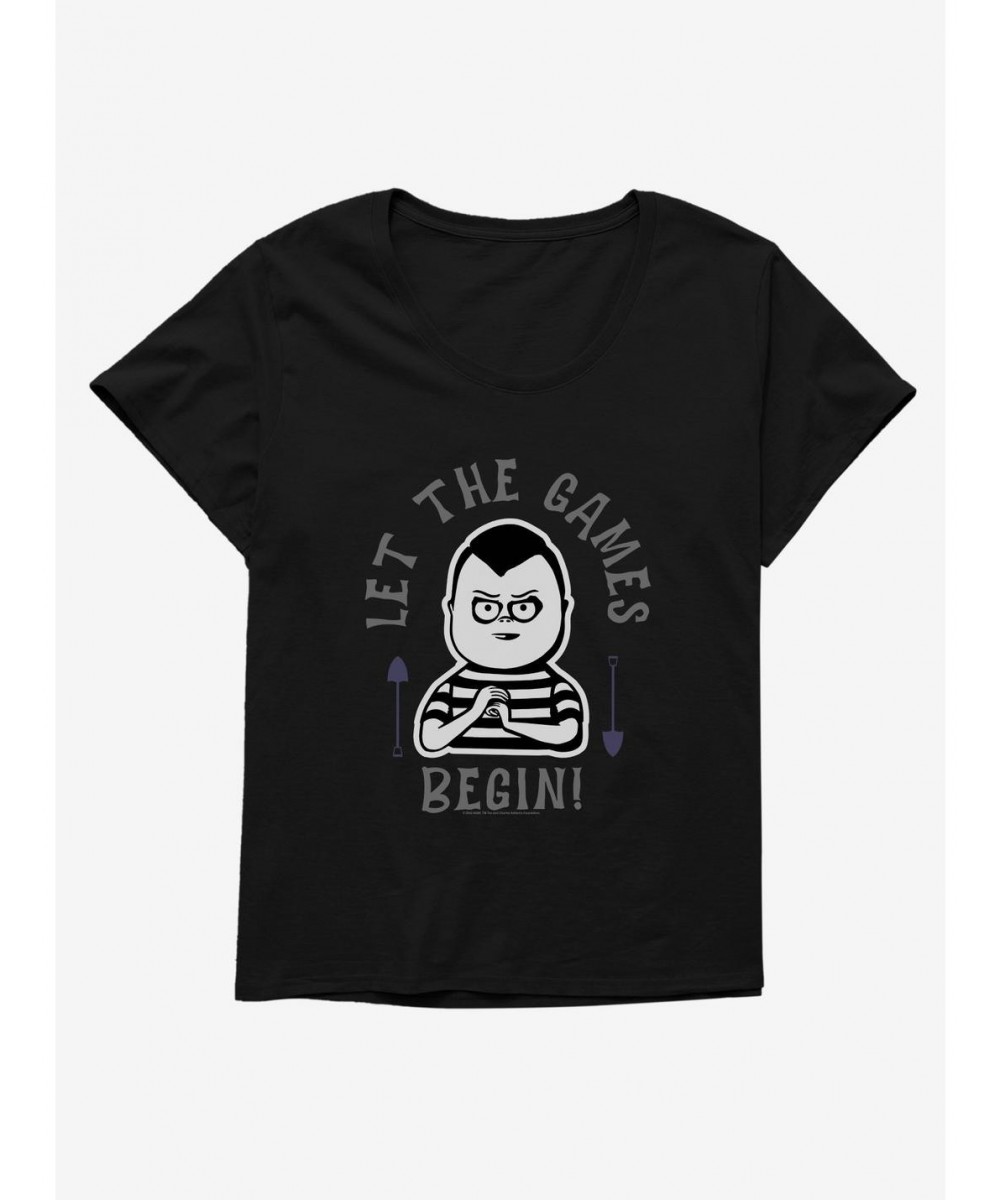 Clearance Addams Family Movie Games Begin Girls T-Shirt Plus Size $12.26 T-Shirts