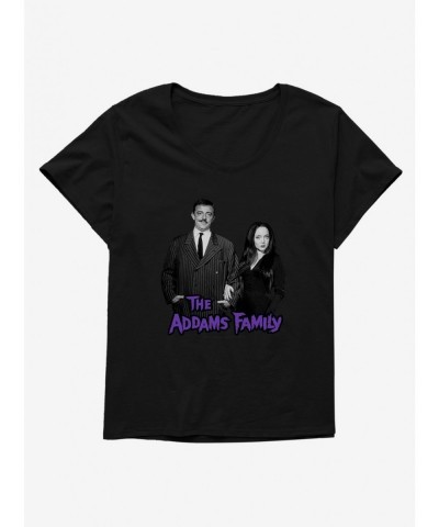 Flash Deal The Addams Family Gomez And Morticia Addams Girls T-Shirt Plus Size $9.57 T-Shirts