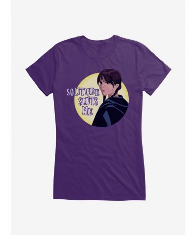 Pre-sale Discount Wednesday TV Series Solitude Suits Me Girls T-Shirt $12.45 T-Shirts