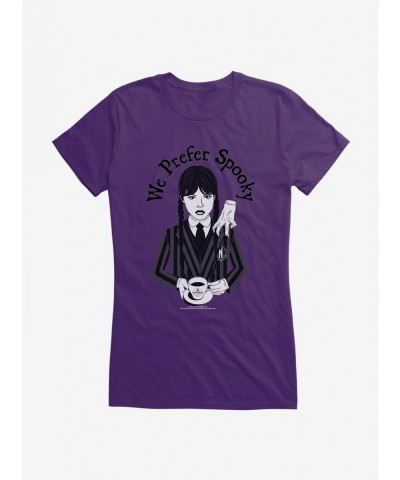 Sale Item Wednesday We Prefer Spooky Girls T-Shirt $8.96 T-Shirts