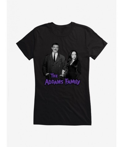 Discount Sale The Addams Family Gomez And Morticia Addams Girls T-Shirt $8.96 T-Shirts