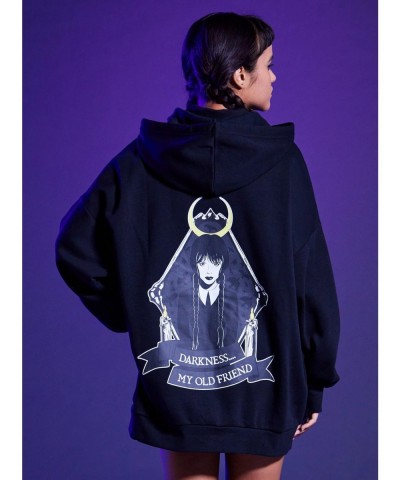 Cheap Sale Wednesday Darkness Friend Girls Oversized Hoodie $21.46 Hoodies