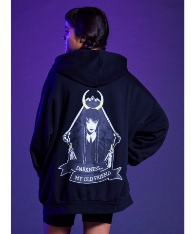 Cheap Sale Wednesday Darkness Friend Girls Oversized Hoodie $21.46 Hoodies