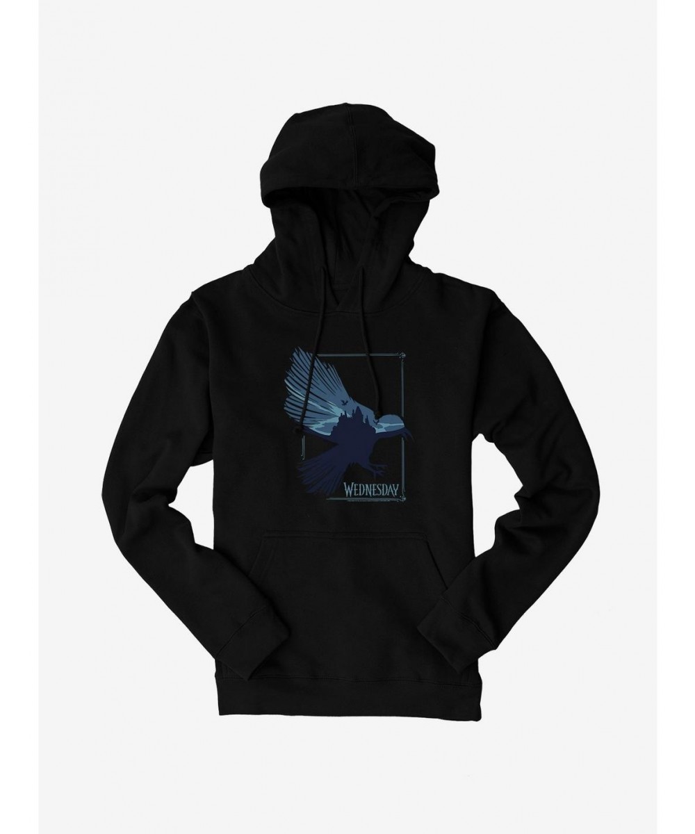 Limited-time Offer Wednesday TV Series Raven Hoodie $14.82 Hoodies