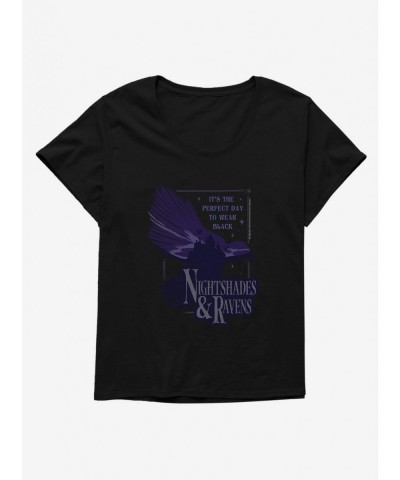 Value Item Wednesday Nightshades & Ravens Girls T-Shirt Plus Size $12.26 T-Shirts