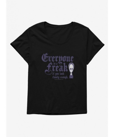 Low Price Addams Family Everyone Is A Freak Girls T-Shirt Plus Size $12.26 T-Shirts