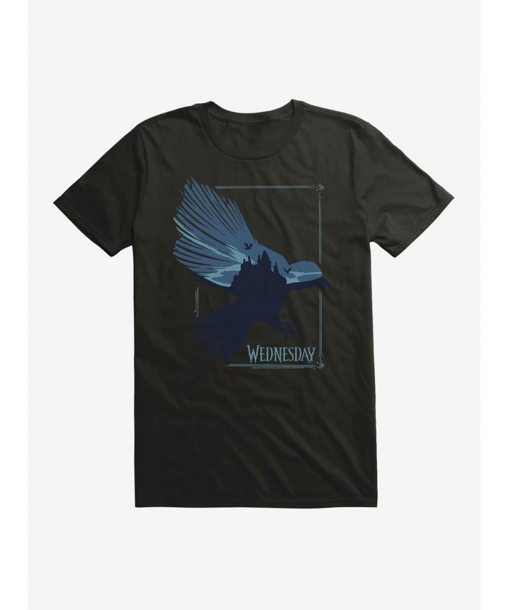 Limited-time Offer Wednesday TV Series Raven T-Shirt $11.47 T-Shirts