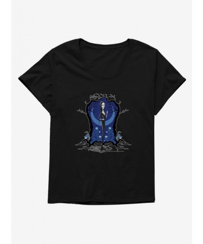 Absolute Discount The Addams Family 2 Morticia Blue Girls T-Shirt Plus Size $11.66 T-Shirts