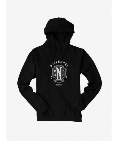 Premium Wednesday Nevermore Academy Emblem Hoodie $18.86 Hoodies