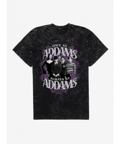 Crazy Deals Wednesday Always An Addams Mineral Wash T-Shirt $8.81 T-Shirts