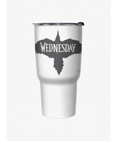 Seasonal Sale Wednesday Nevermore Raven Travel Mug $12.56 Mugs